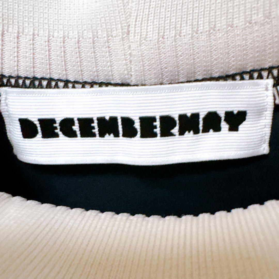 DECEMBERMAY ダブルカラー　モックネックシャツ　半袖　ゴルフウェア