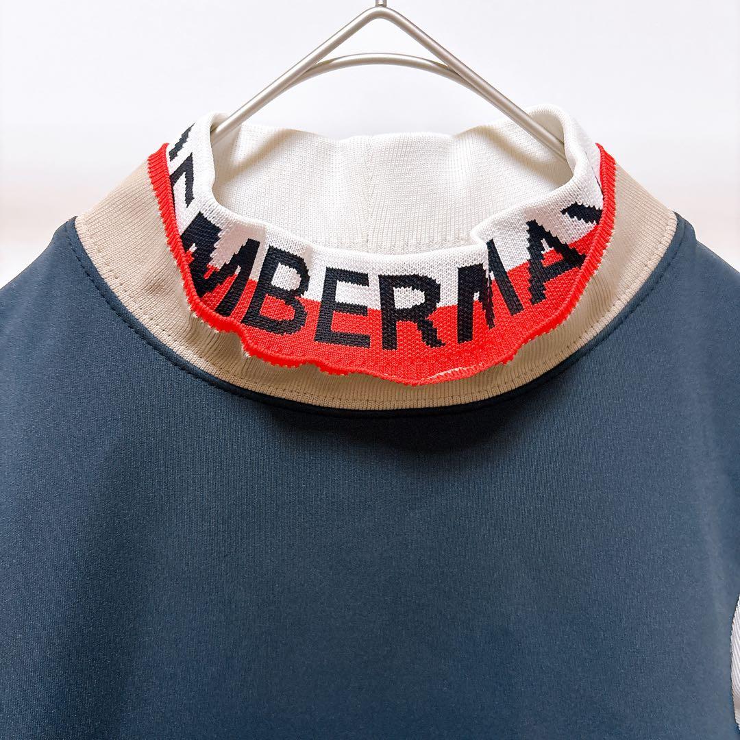DECEMBERMAY ダブルカラー　モックネックシャツ　半袖　ゴルフウェア