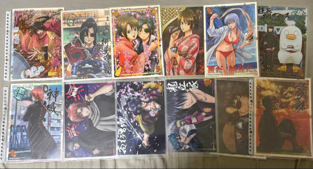 銀魂　クリアコレクション　ジャンボカードダス　箔押し　坂田　沖田　土方　神威