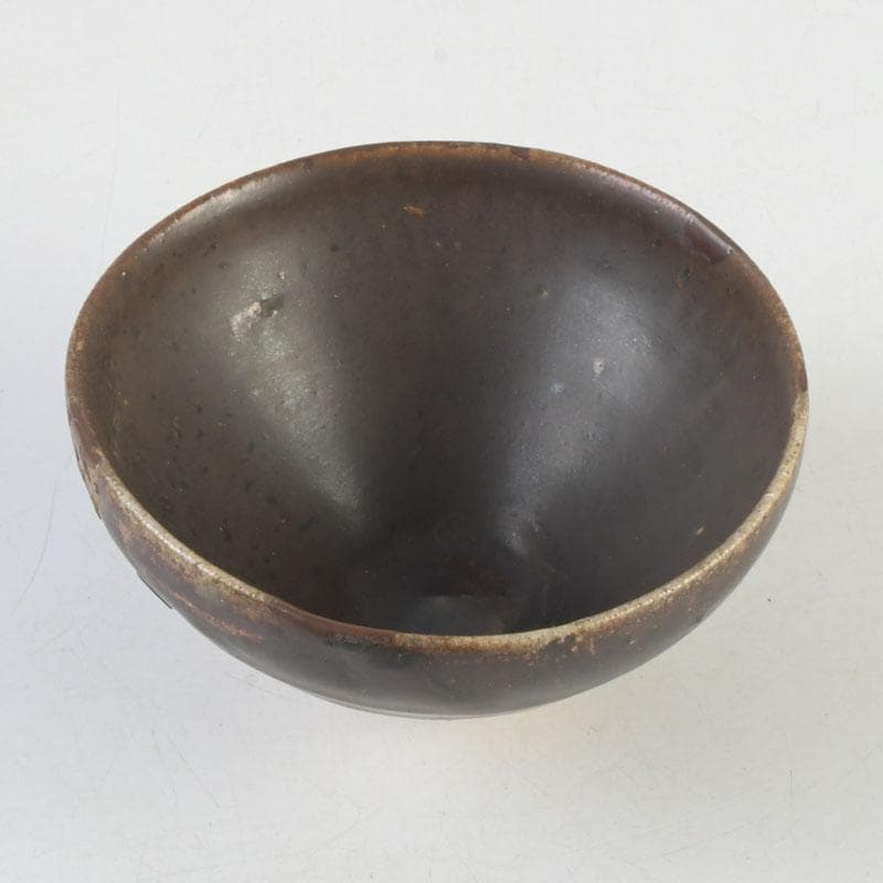 中国　柿釉　天目茶碗　時代箱付　V　9995