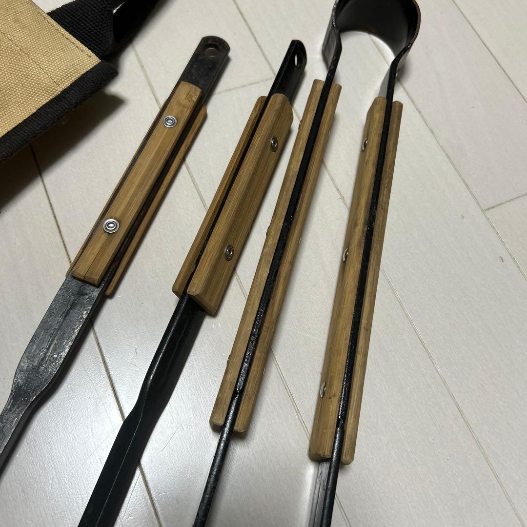  peak 焚き火台 Lスチール製 収納バッグ付き 焚き火ツール