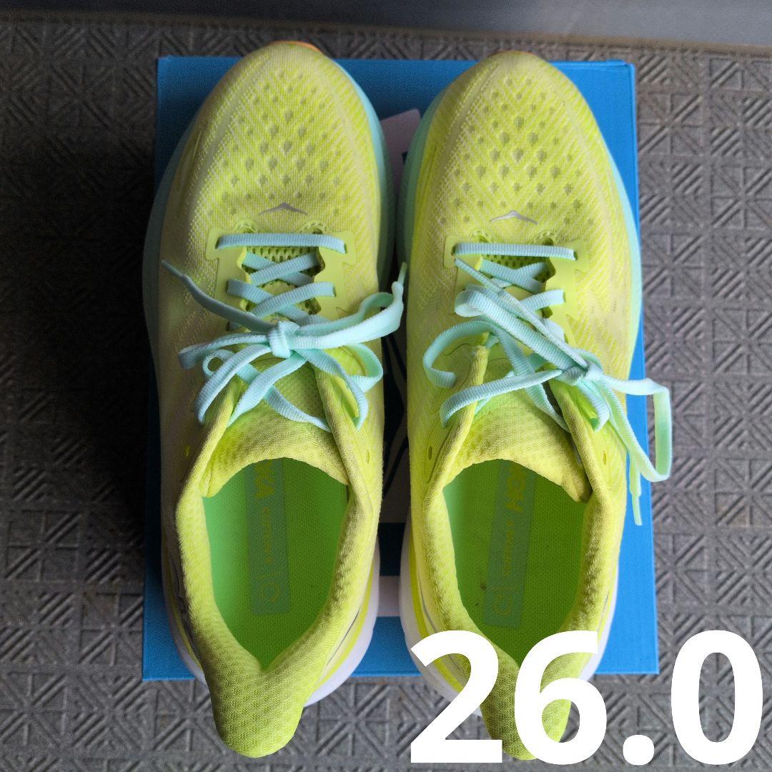 HOKA(ホカオネオネ) クリフトン9 26.0cm イエロー
