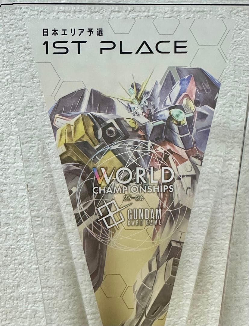 ガンダムカードゲームWCS25-26エリア予選大会 優勝トロフィー&プレイマット