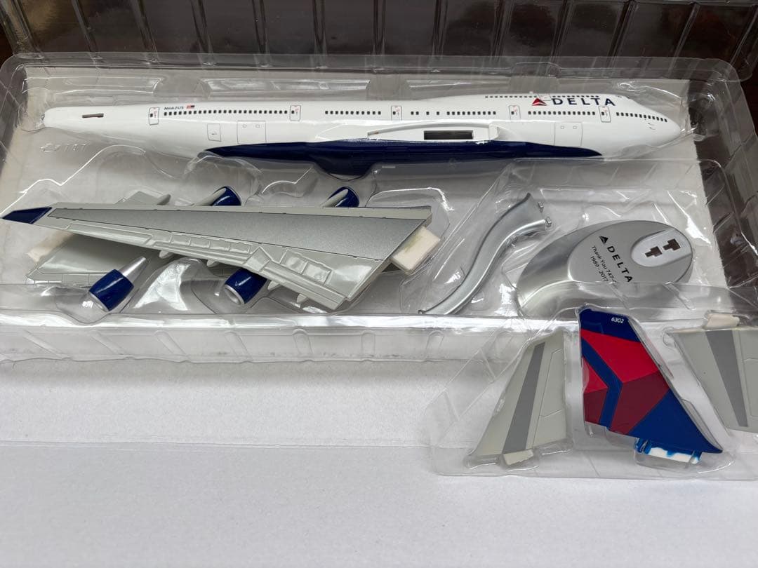 デルタ航空　モデルプレーン　747-400 THANK YOU