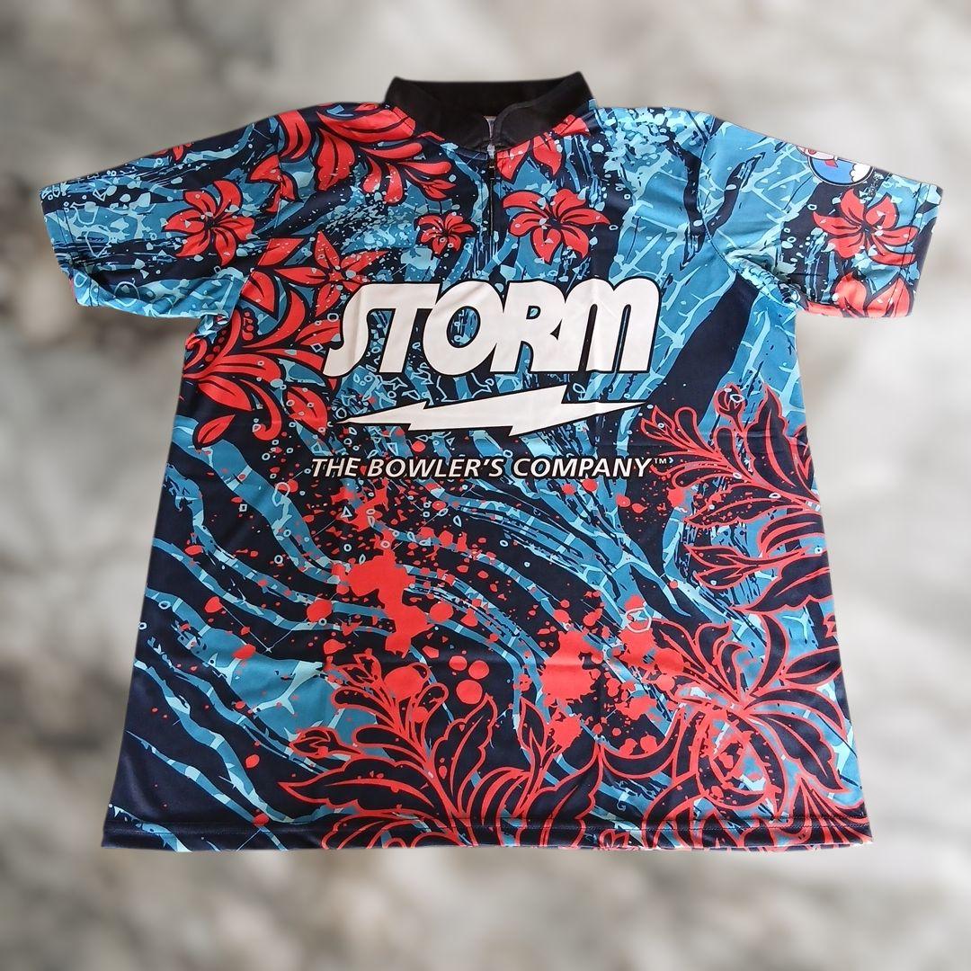 新品✨STORM【日本サイズXL】シー・ブルーム　大きめ　青　ボウリングウェア