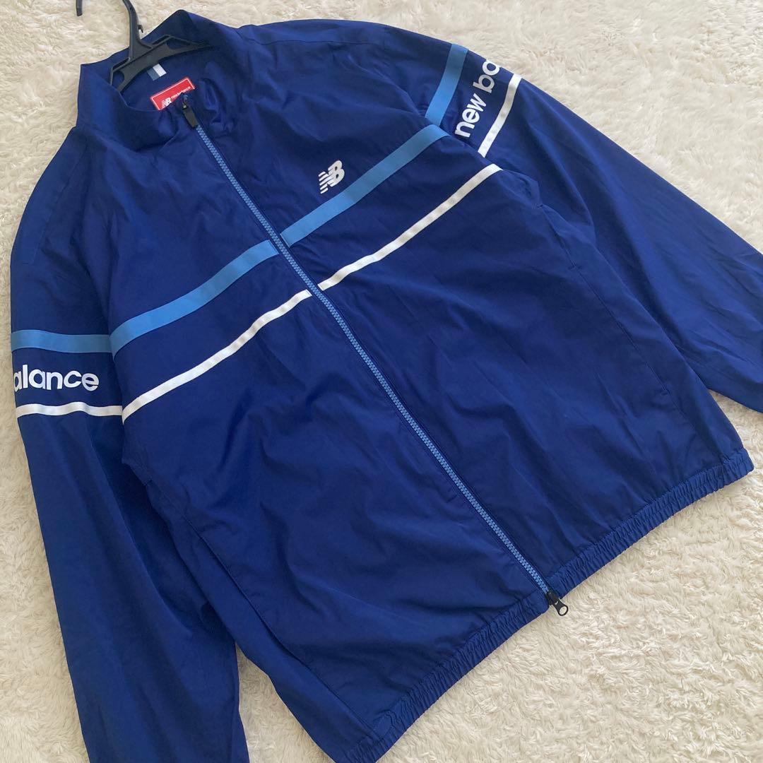 美品！New Balance Golf ジップアップジャケット　ブルー　2XL