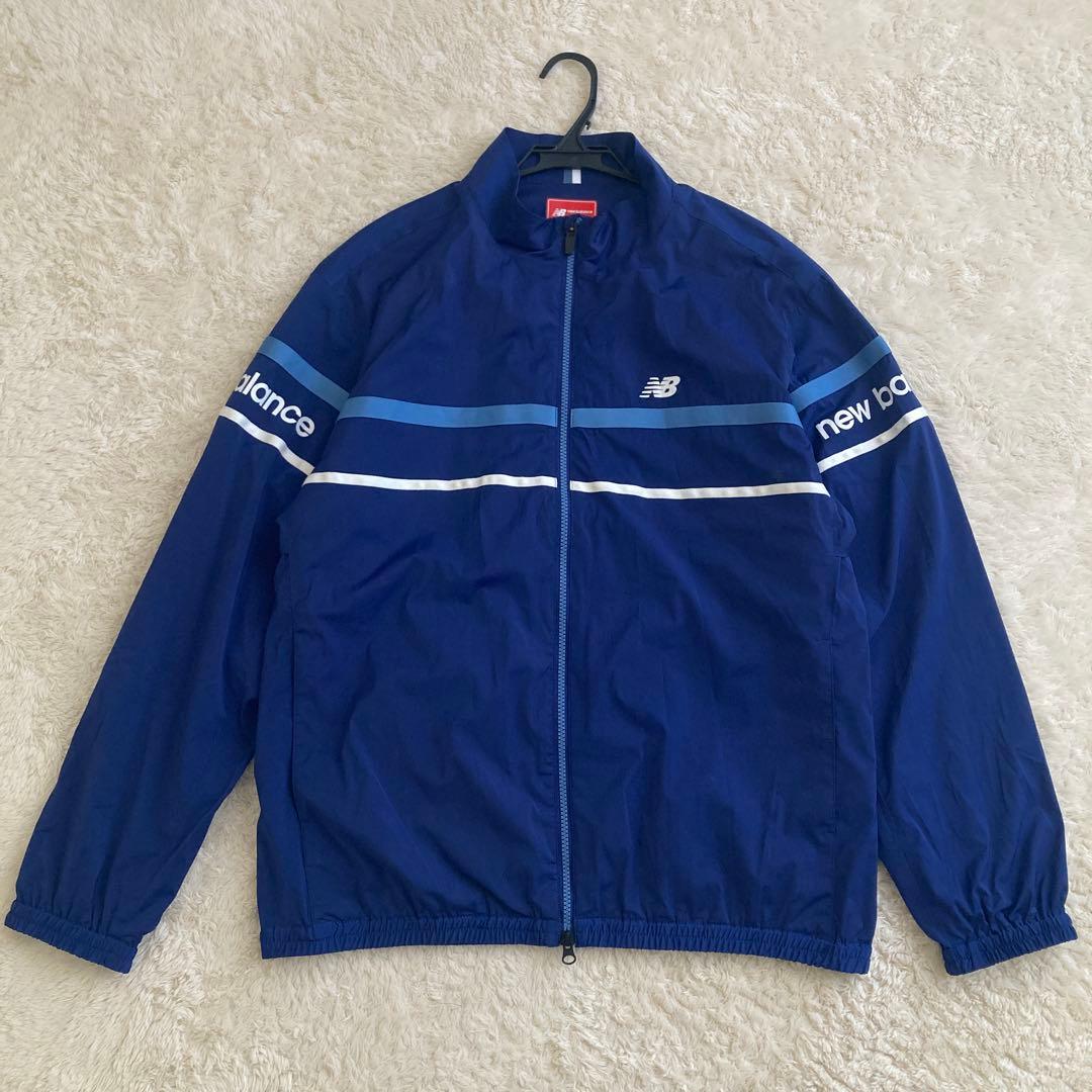 美品！New Balance Golf ジップアップジャケット　ブルー　2XL
