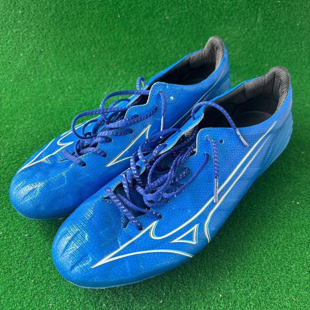 青 ミズノ アルファ JAPAN 26cm サッカーシューズ・スパイク