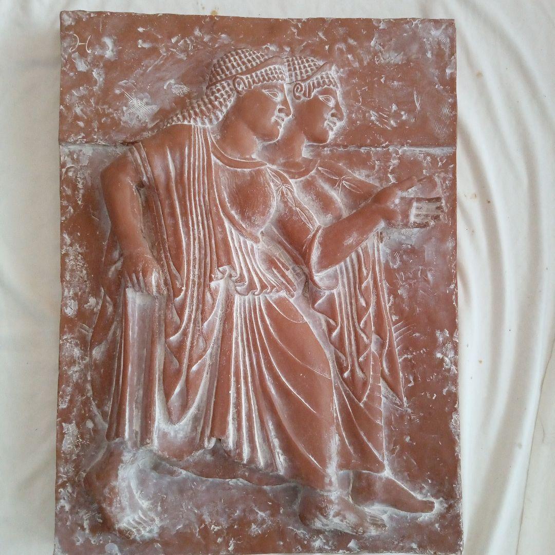 古代ギリシャ女性像 彫刻 陶器かどうか未鑑定です約 60cm x 40cm