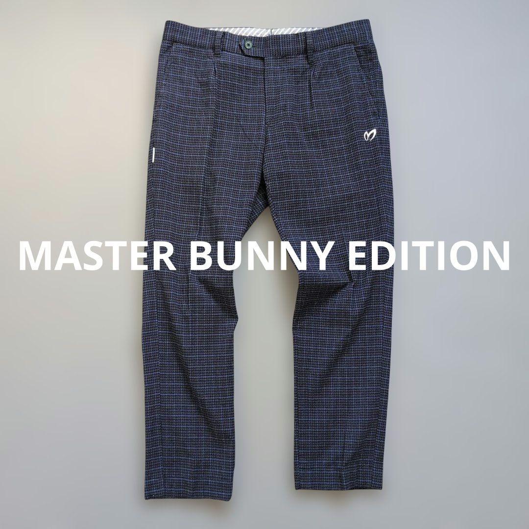 【美品】マスターバニーエディションゴルフ　千鳥織りチェック柄　ネイビー　M