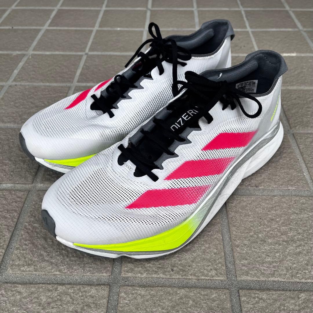 【美品】adizero ボストン12 26 ランニングシューズ
