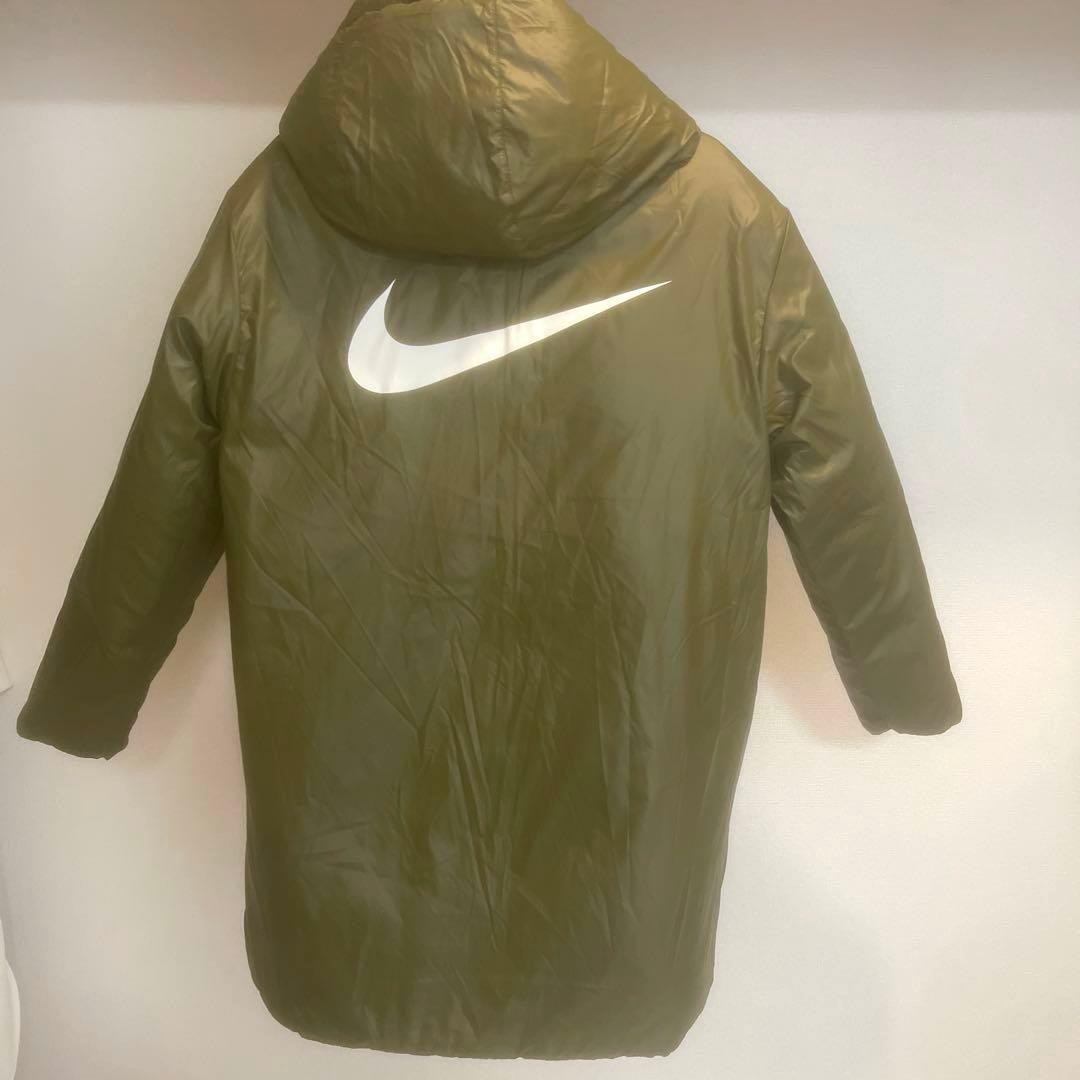 NIKE ナイキ ベンチコート XL カーキ リバーシブル 中綿 ロングコート