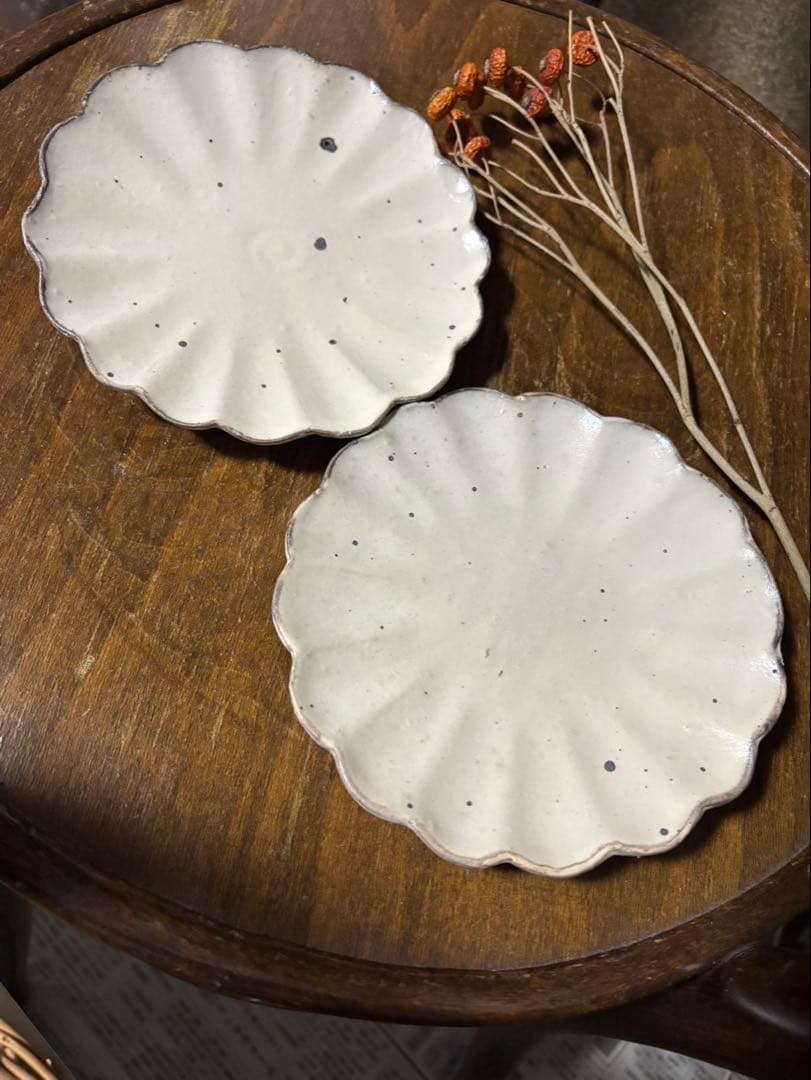 加藤祥孝　　5寸　輪花皿　もくもく器