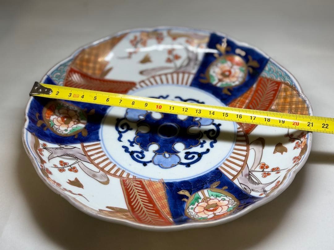 W 江戸後期 伊万里色絵 七寸皿 五客