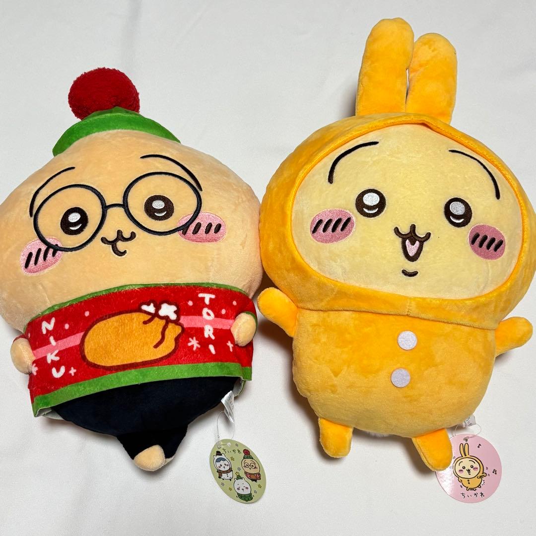 うさぎだらけくじ フェイスクッション クリスマス　　パジャマ　ぬいぐるみセット