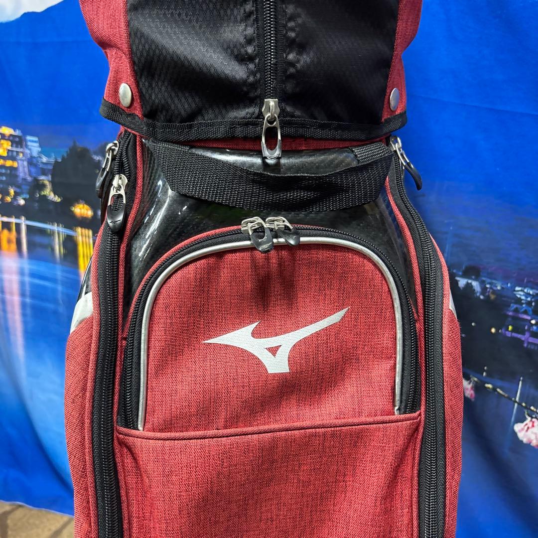 寶BW-1165 mizuno ミズノ カート式 キャディバッグ レッド