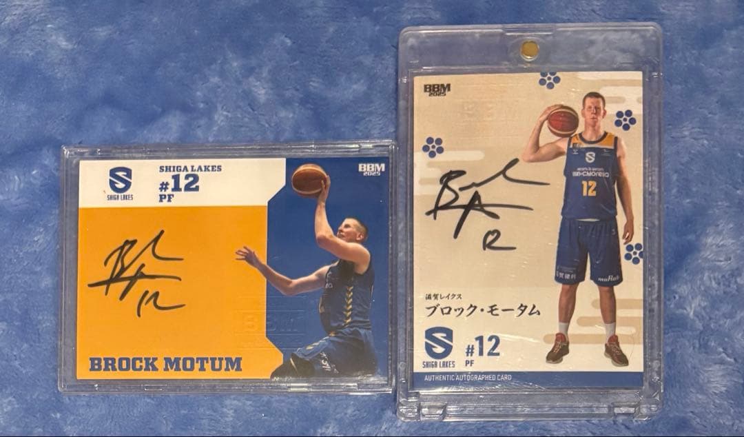 BBM Bリーグ2024-25ブロック・モータム 直筆サインカード　2枚セット
