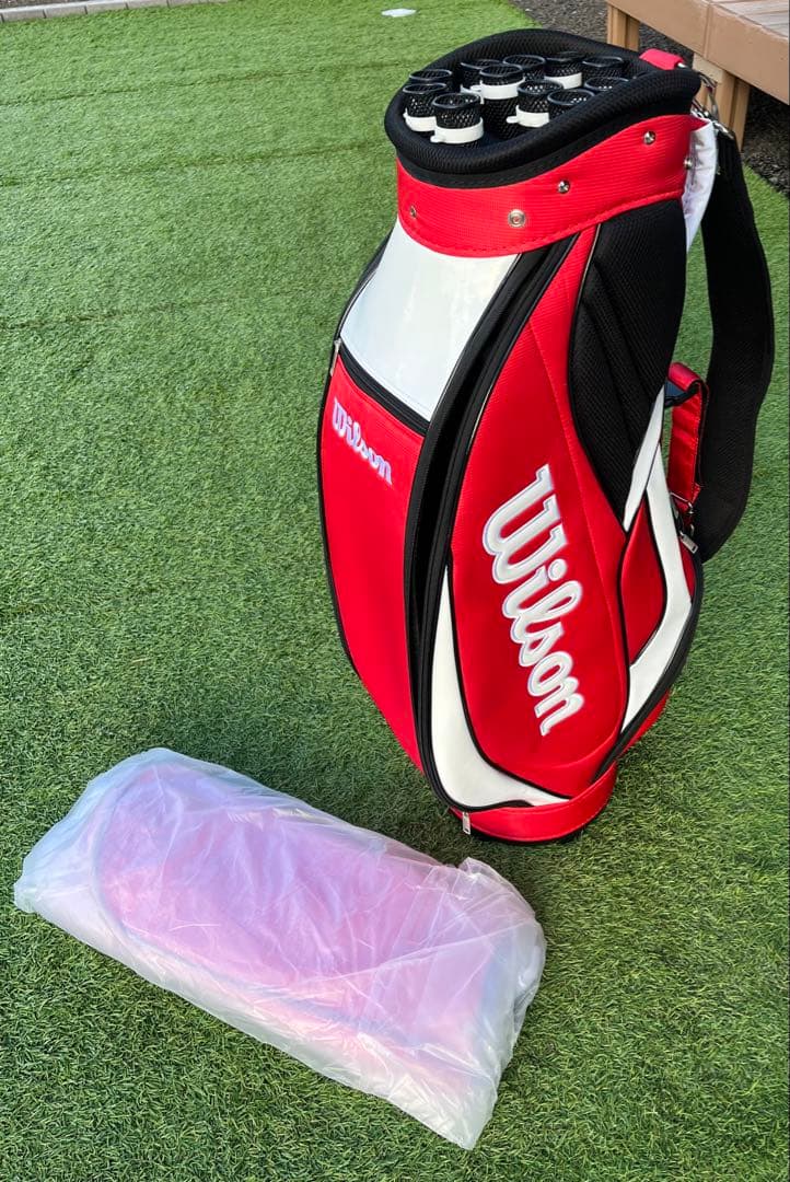 Wilson ゴルフバッグ 赤白 ストライプ