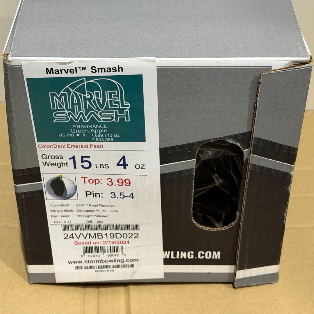 マーベルスマッシュ　ストーム　新品未使用品　ボウリングボール