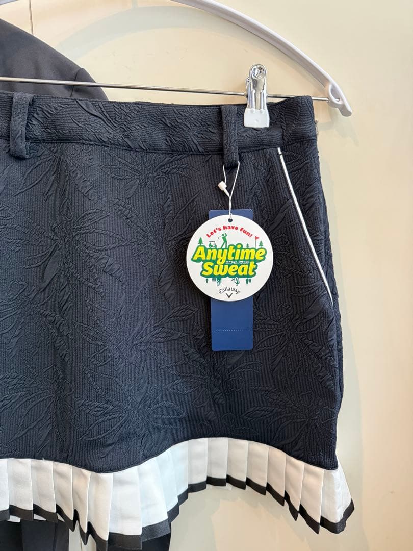 新品　Callaway モックネック　スカート　セット　ブラック　S XS