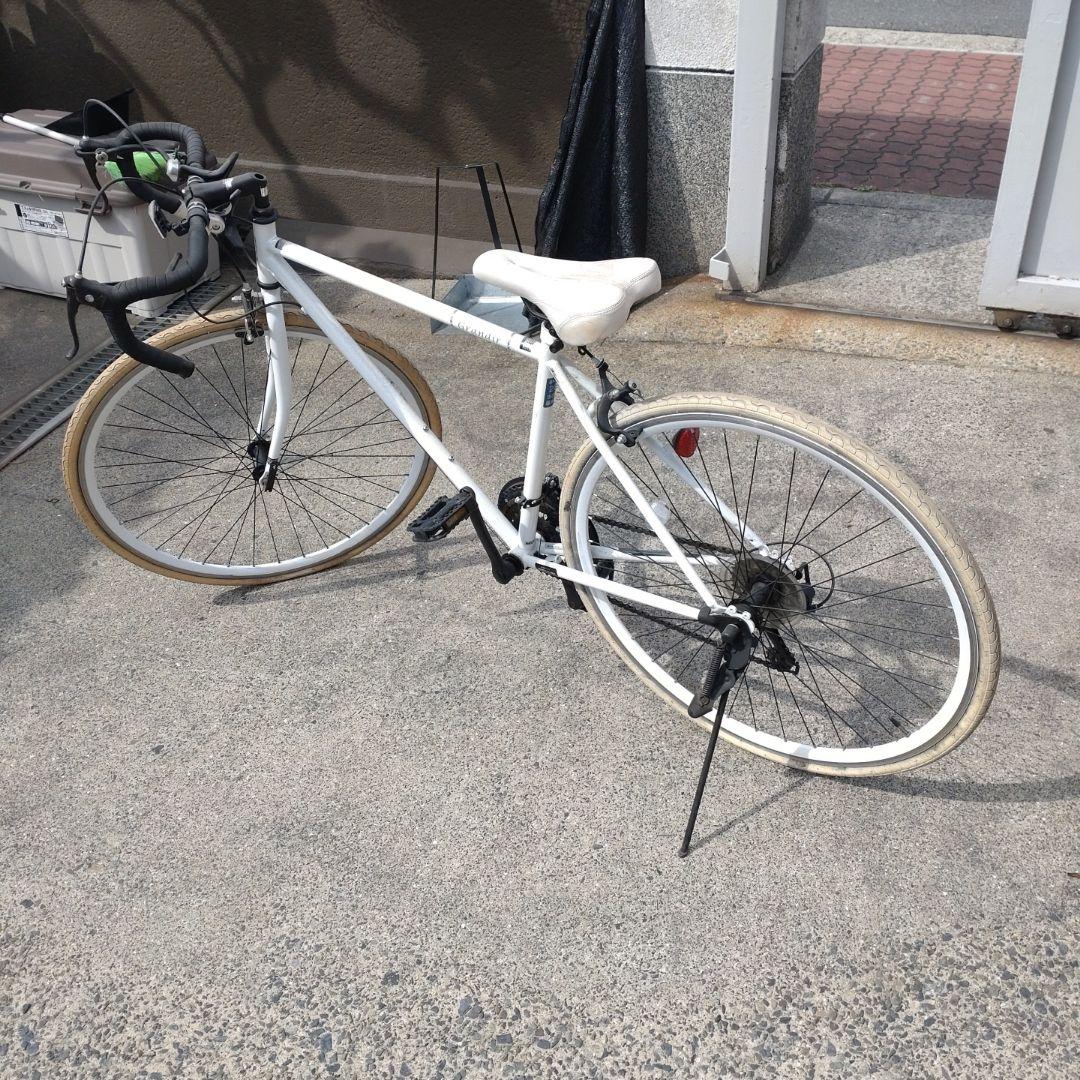 発送できません 引き取り限定で！ ホワイト シティサイクル ディスクブレーキ