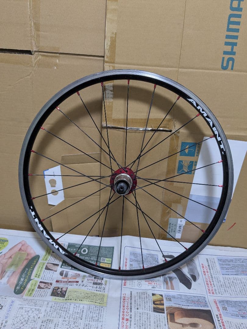 中古AMAINT A2 完組ホイール　リアのみ 451　ミニベロ 約560g