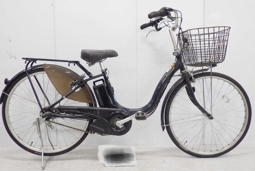 電動アシスト自転車 ブリヂストン　アシスタ　シティタイプ 黒 バスケット付き