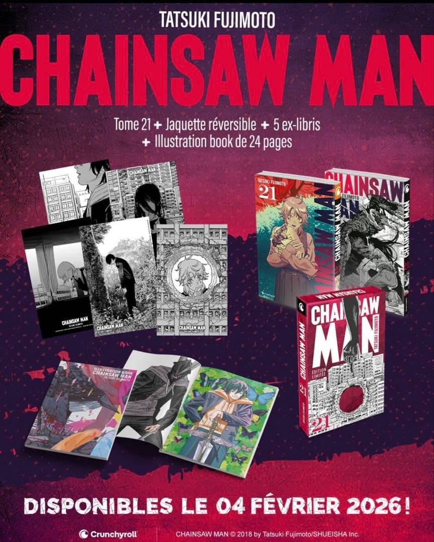 チェンソーマン21巻フランス限定特装版 ポストカード
