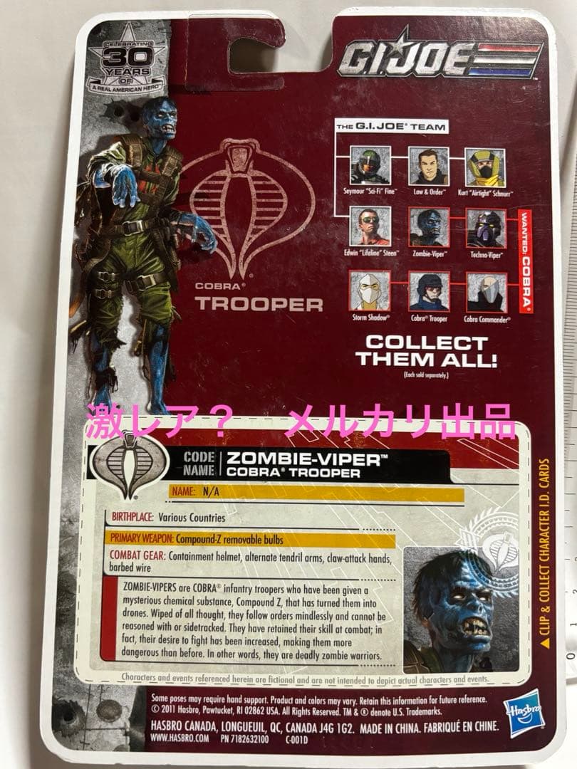 G.I.JOE.30th ゾンビ・ヴァイパー　ZOMBIE VIPER