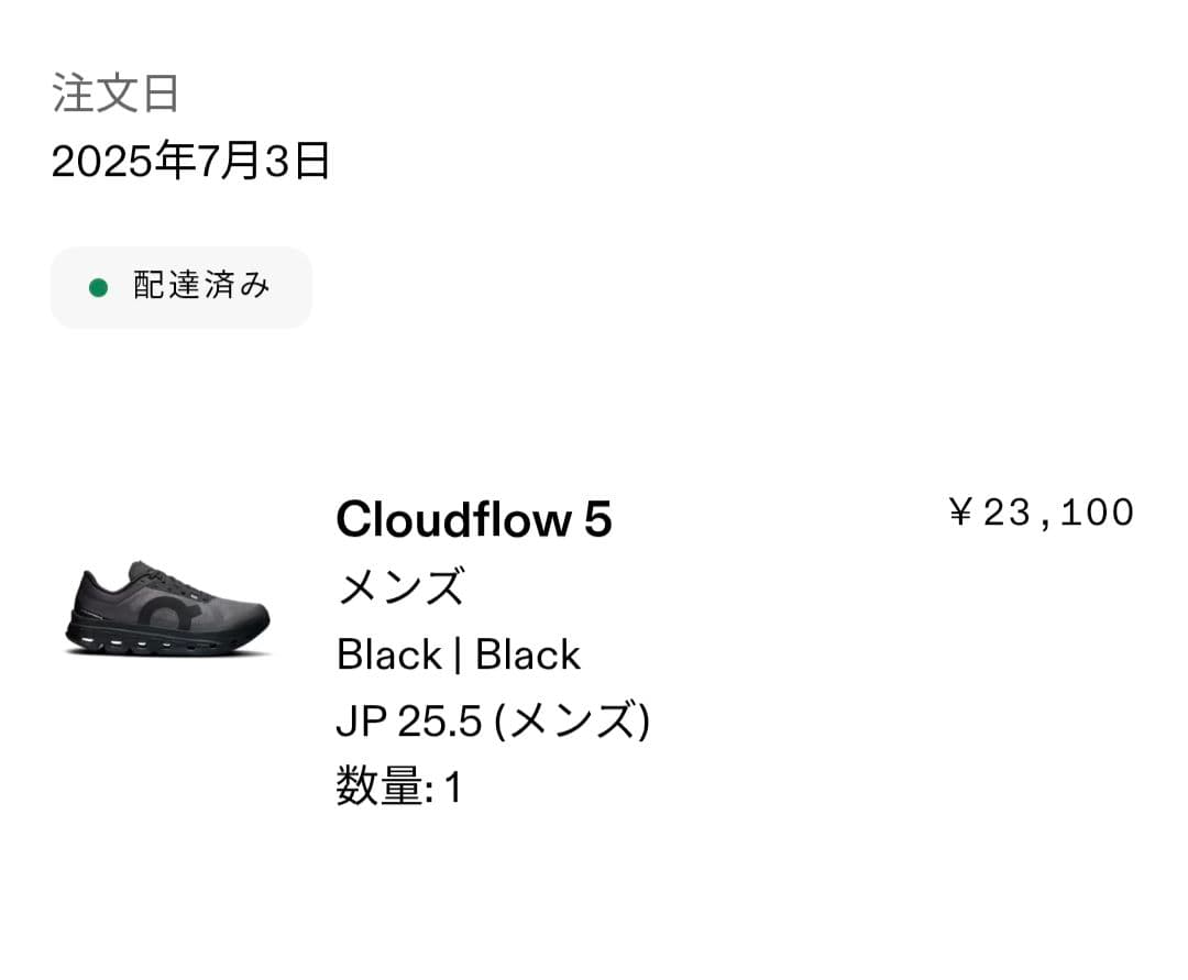 5*5様 ON cloudflow5 25.5cm