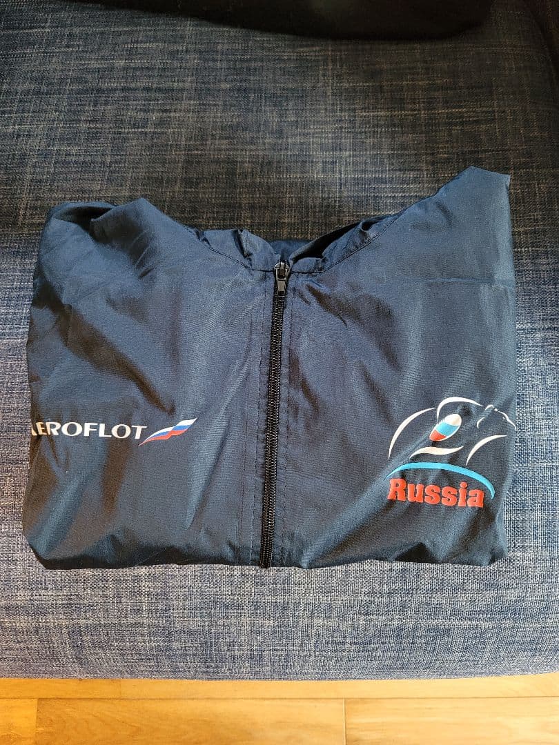 AEROFLOT フード付きウィンドブレーカー ネイビー XL