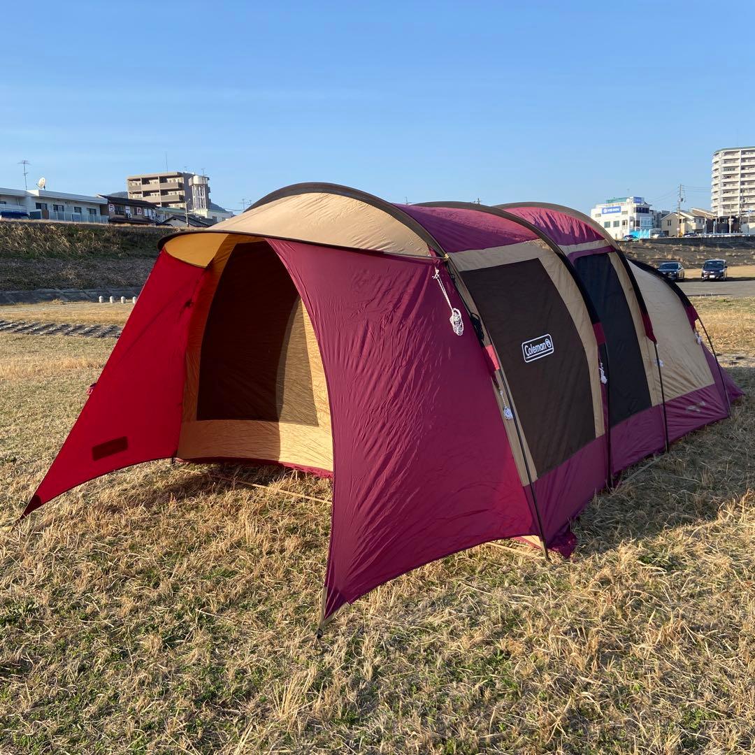 Colemanテント トンネル2ルームハウス　LDX バーガンディ　4〜5人