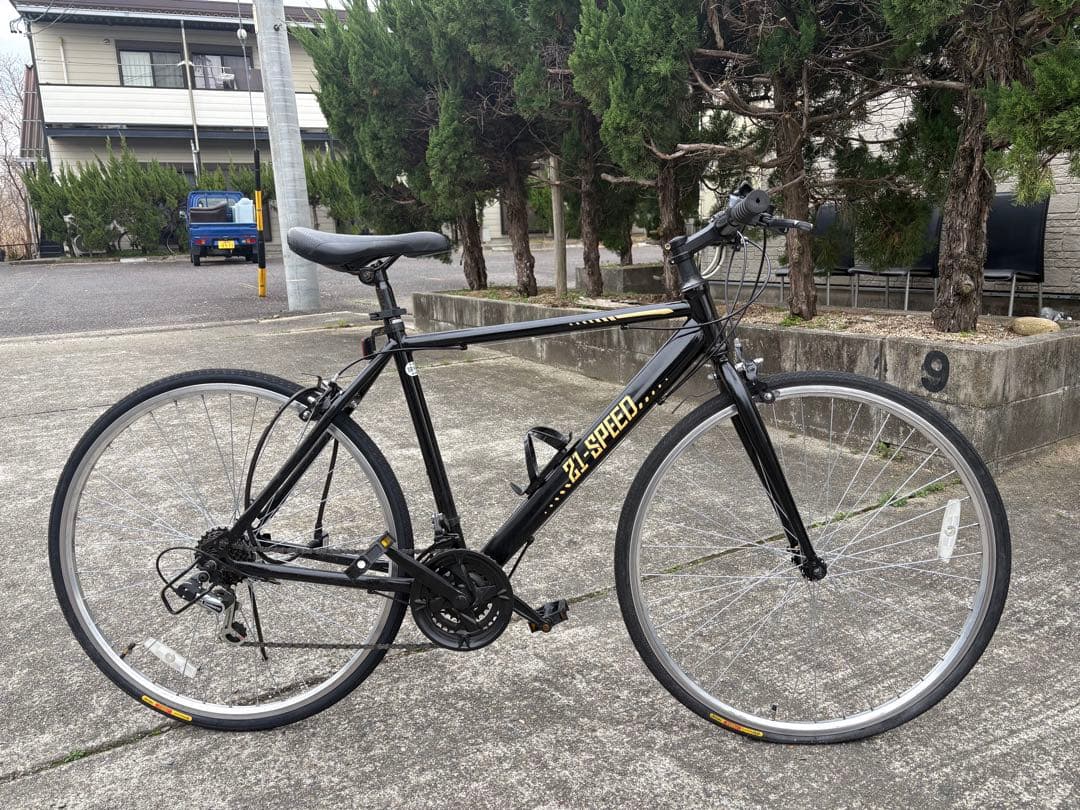 ブラックロードバイク 25インチ 多段ギア