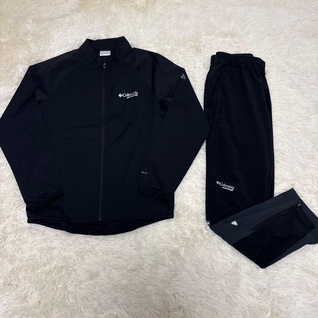 ▪️columbia montrail セットアップ　ジャージ上下　ナイロン　黒
