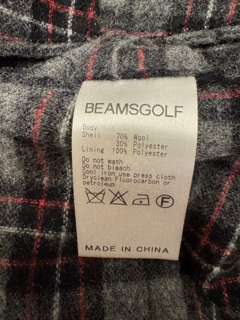 beams golfグレー チェック柄 パンツ