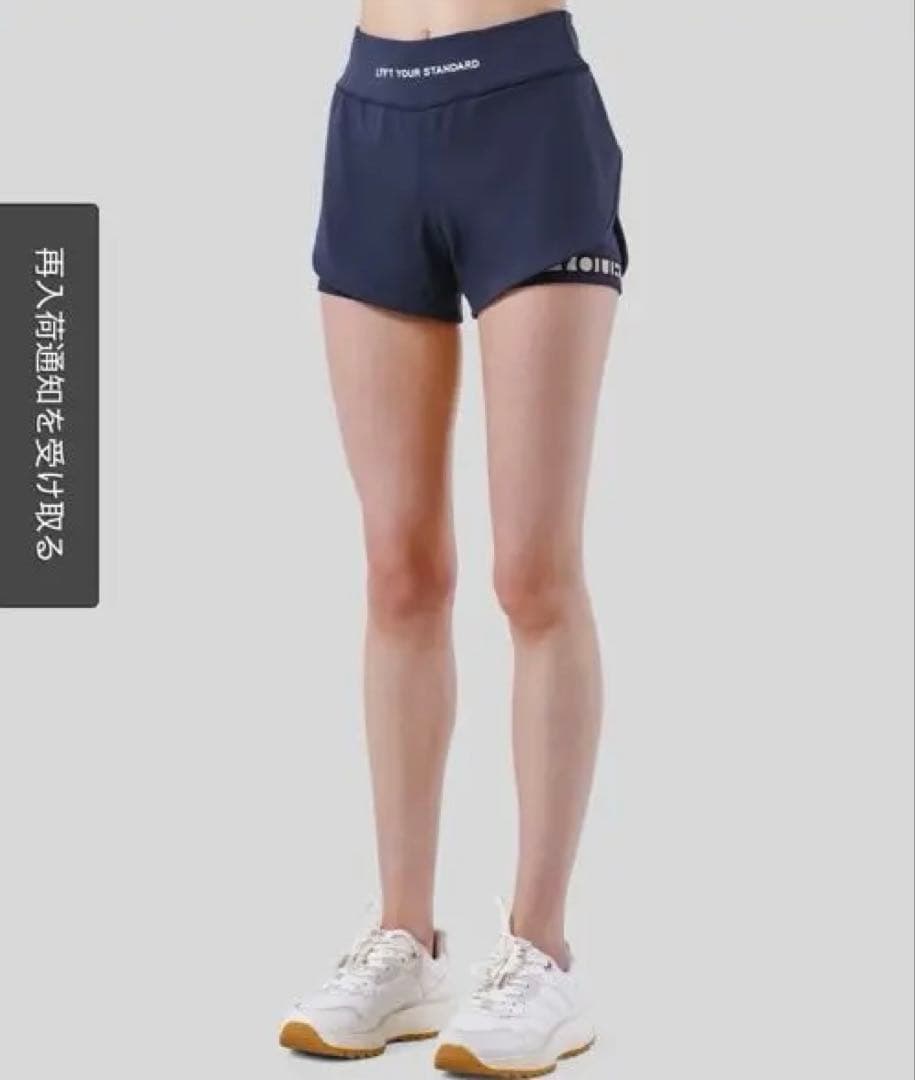 LYFT BORDER LINER FLARE ネイビーショートパンツ リフト