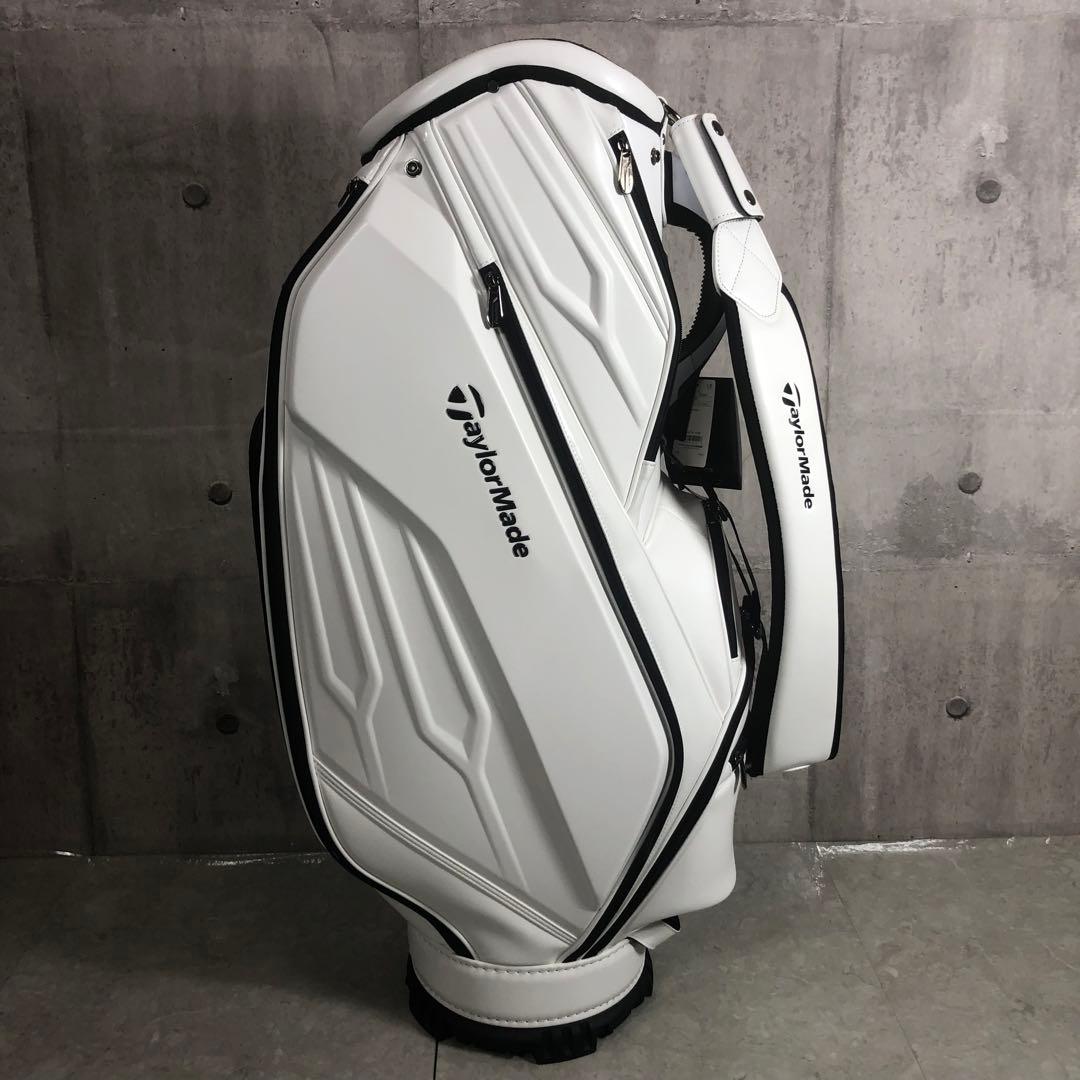 TaylorMade　プレミアムモダン　キャディバッグ　ホワイト　PUレザー
