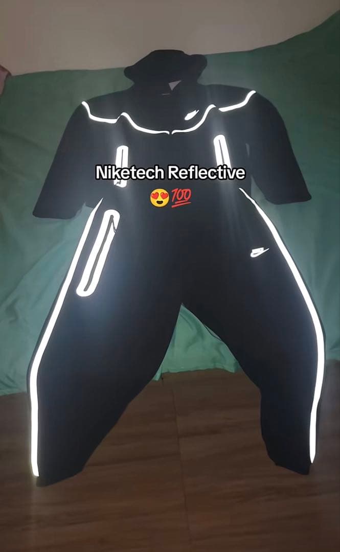【希少】Nike ナイキテックフリース　反射　リフレクター　上下XS