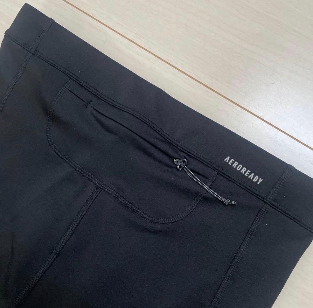 新品 XL アディダス 防寒 ランニングロングタイツ フリース裏起毛
