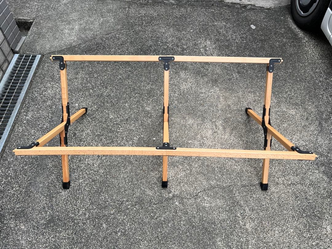 FIELDOOR ウッドロールトップテーブル 120cm x 70cm