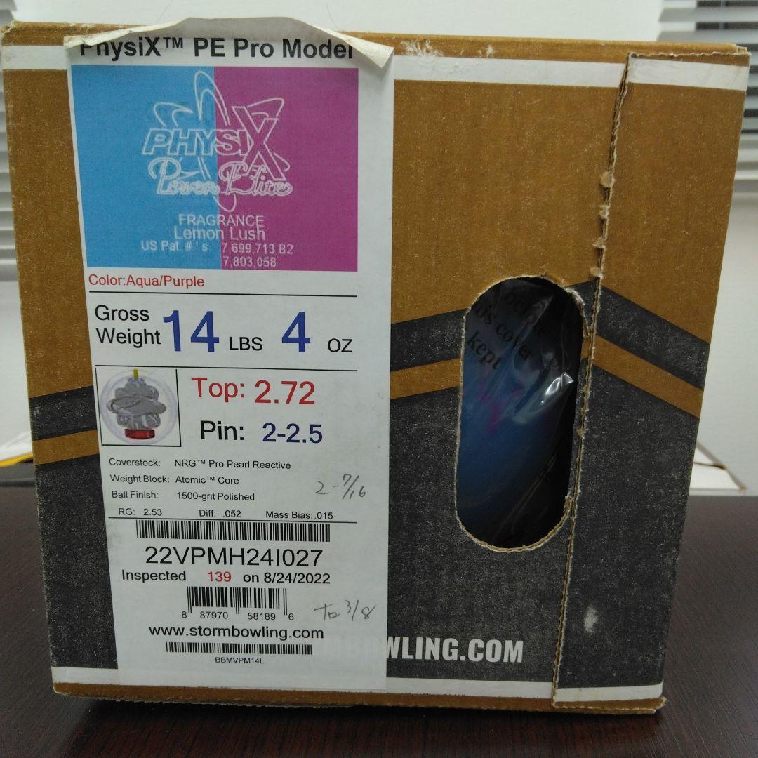STORM PHYSX Power Elite ボウリングボール14p4oz