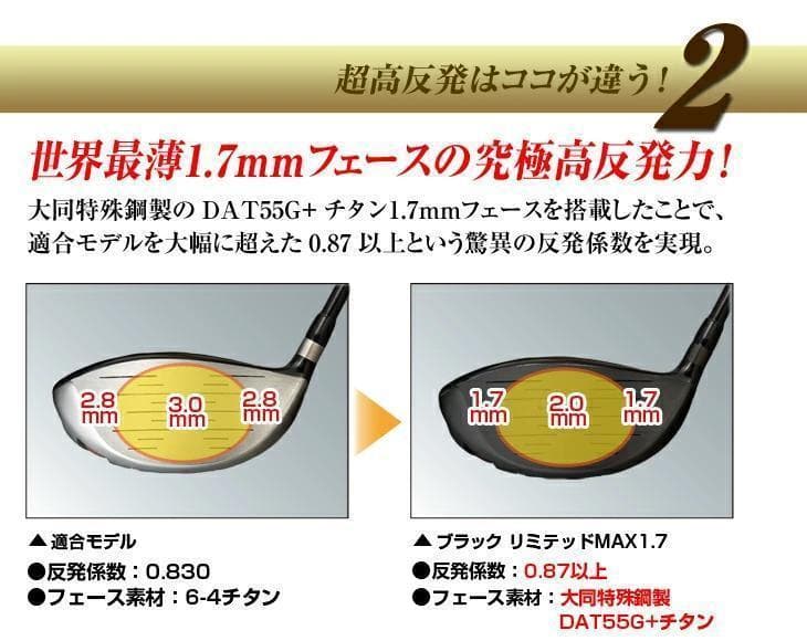 ●新品●超高反発ハイパーブレードガンマブラックプレミアMax1.7 USTマミヤ