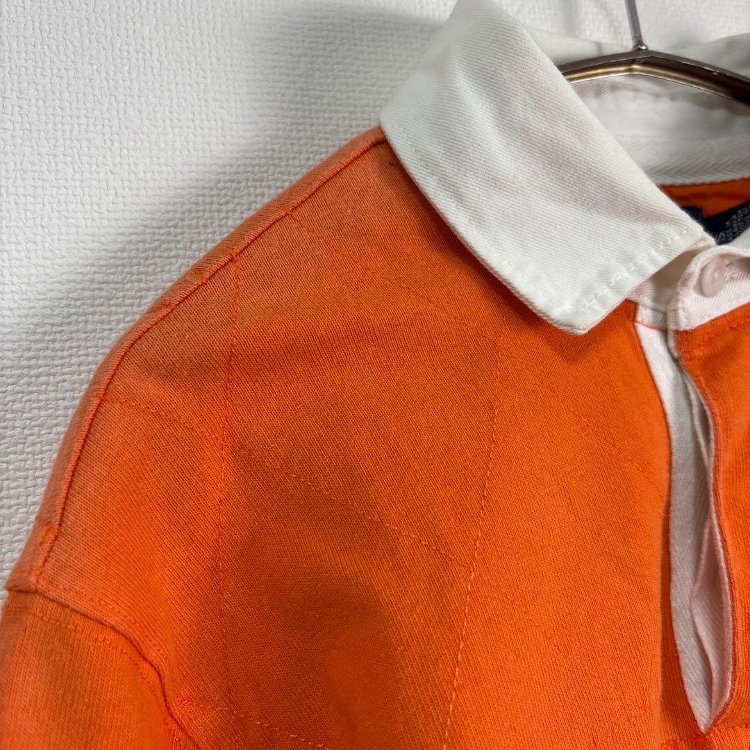 【激レア】ポロバイラルフローレン ラガーシャツ オレンジ キルティング S 刺繍