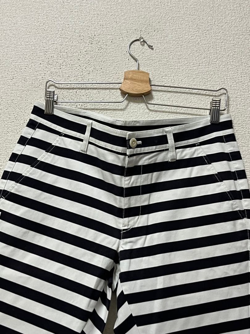ジャックバニー　ボーダー柄　パンツ　/5　ダークネイビー×白　ストレッチ　ゴルフ