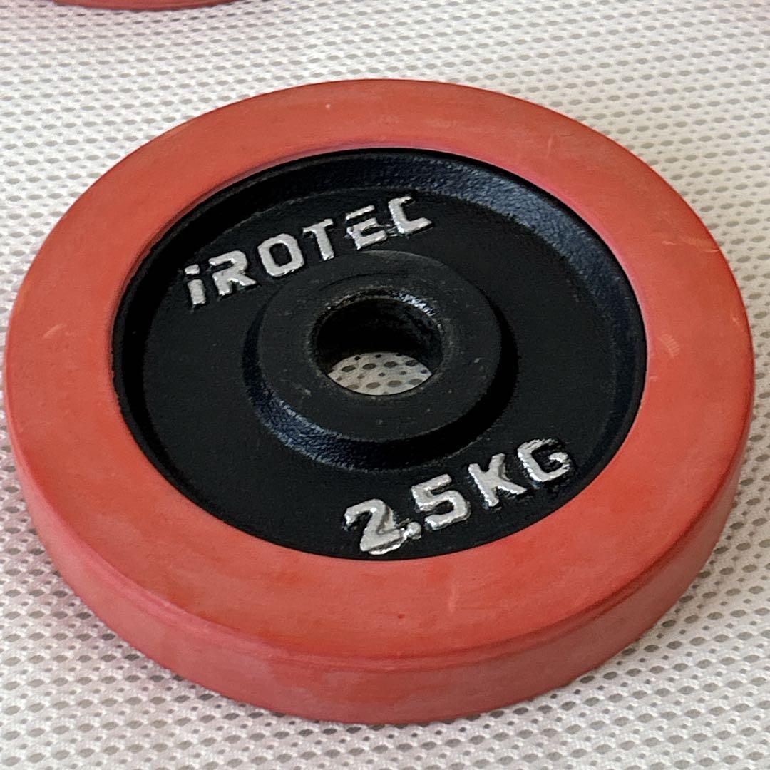 IROTEC ラバー付きダンベルプレート 1.25kg 2.5kg シャフト