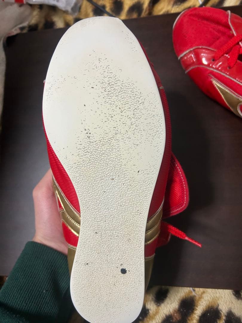 Mizuno ボクシングシューズ 赤金 ハイカット