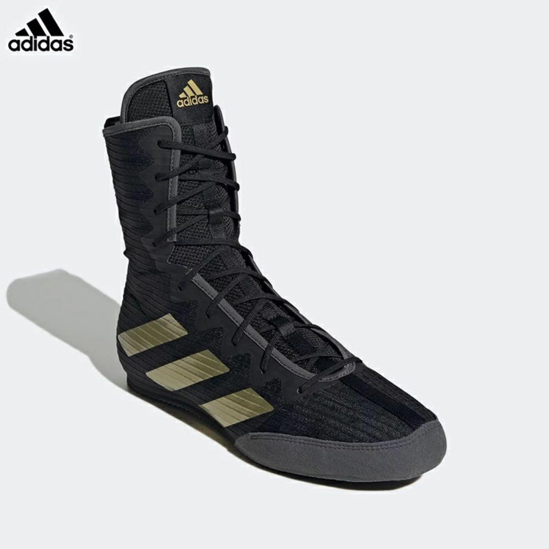 adidas ボクシングシューズ 黒/金 ハイカット