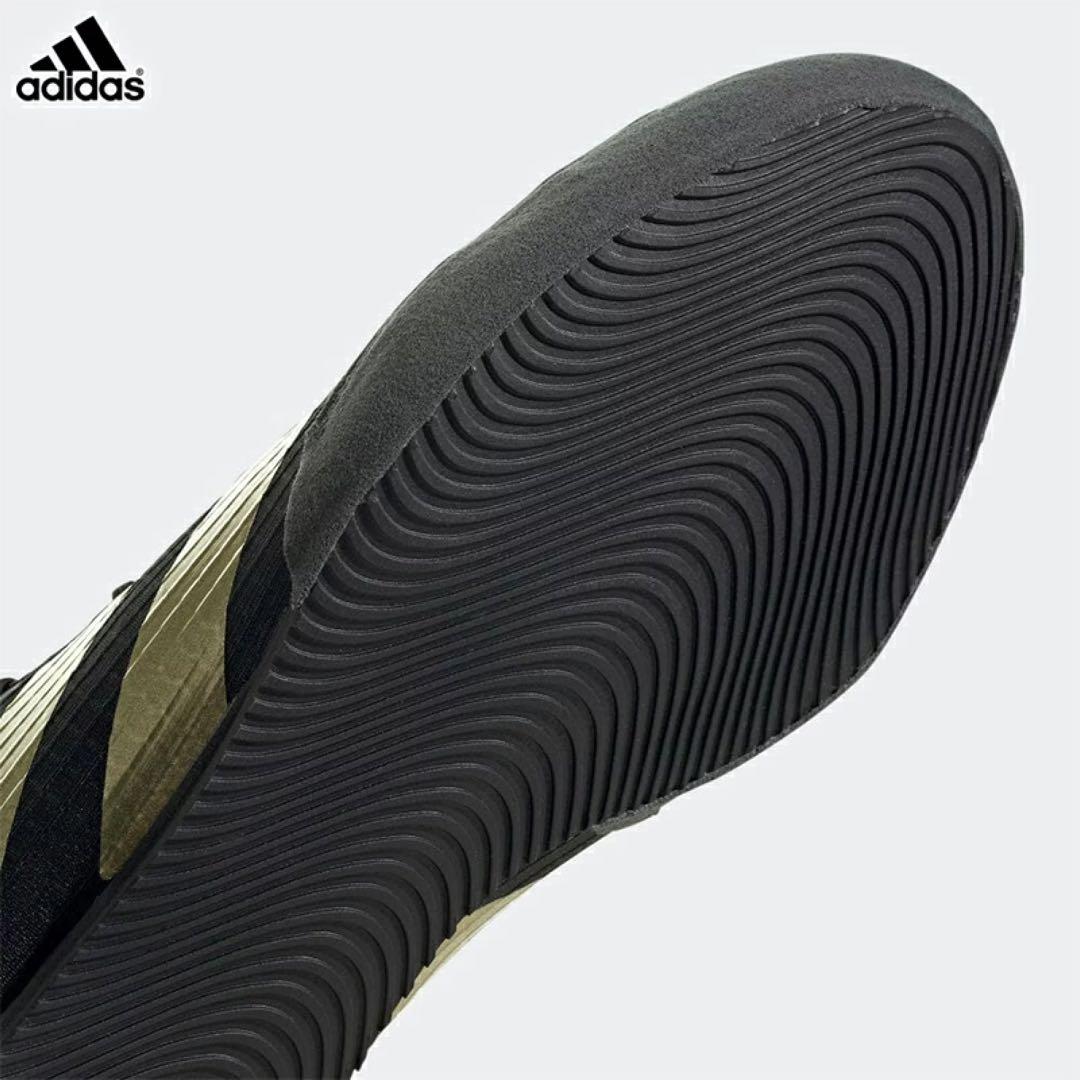adidas ボクシングシューズ 黒/金 ハイカット