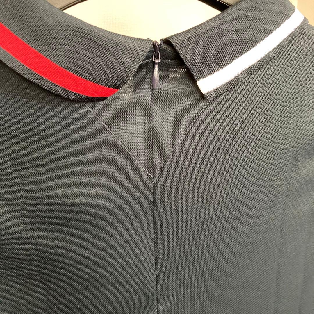 【新品】  ゴルフ長袖ポロシャツ ネイビー 速乾 M