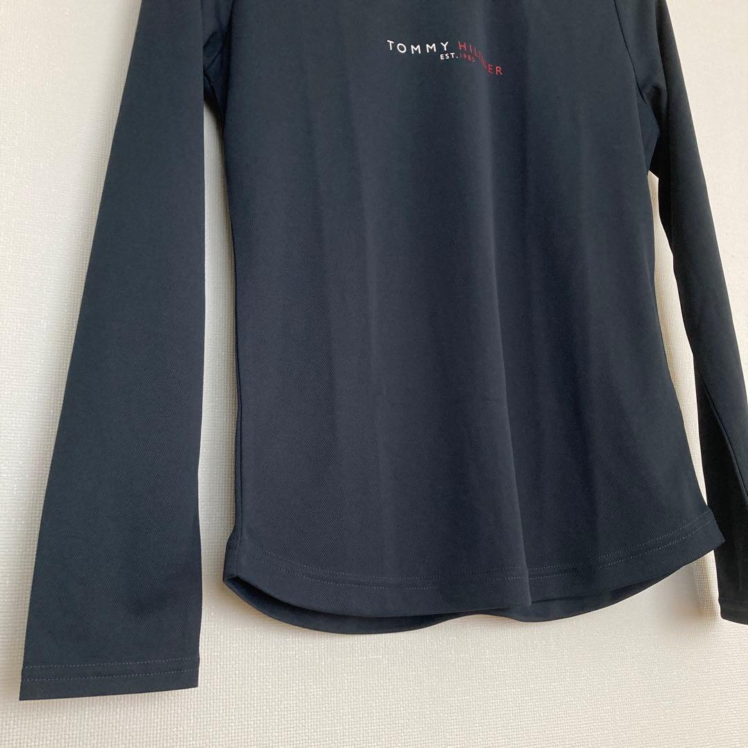 【新品】  ゴルフ長袖ポロシャツ ネイビー 速乾 M